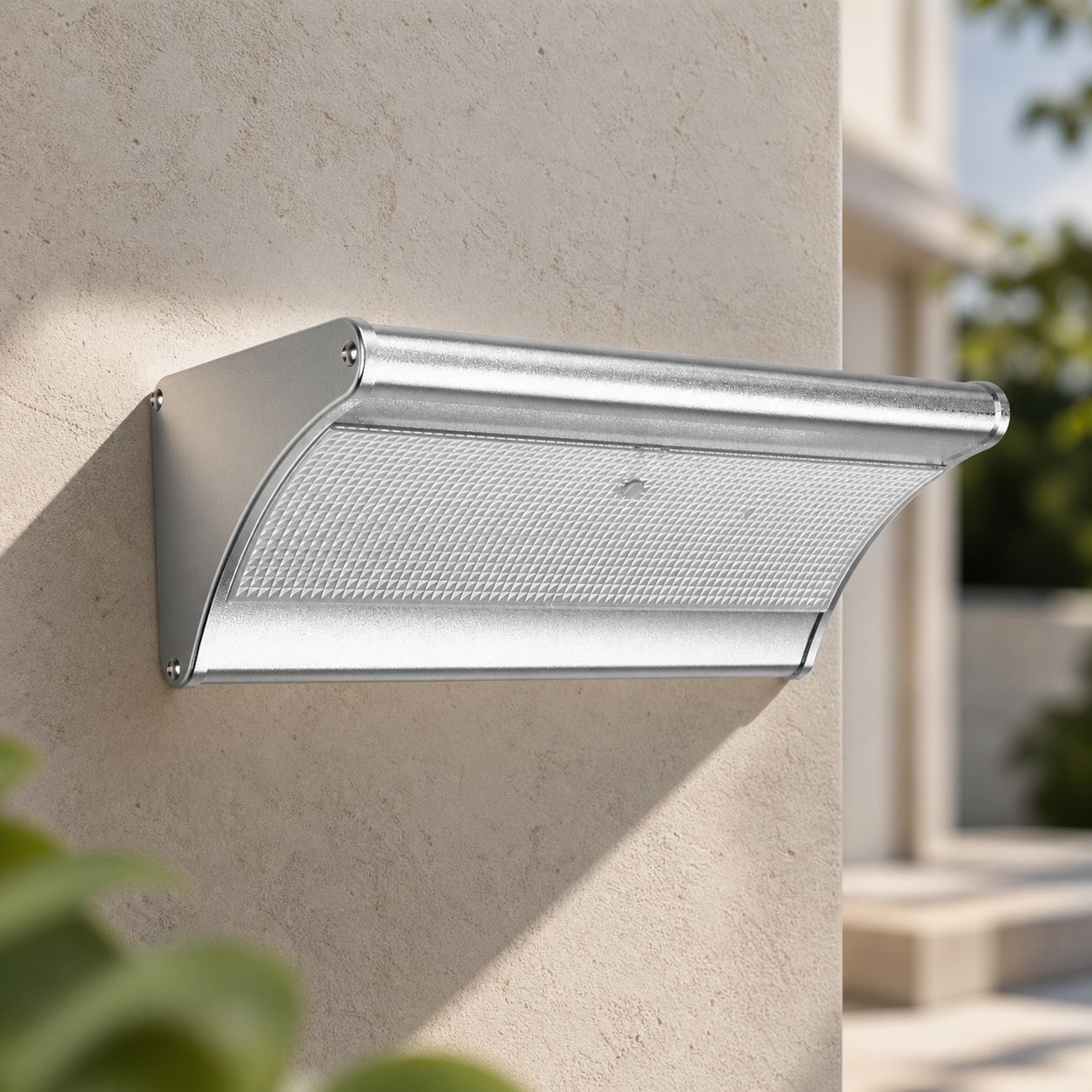 600 Lm Led-solar-außenleuchte, Ip65-bewegungsmelder, Aluminiumgehäuse, 4 Beleuchtungsmodi Für Garten Und Terrasse
