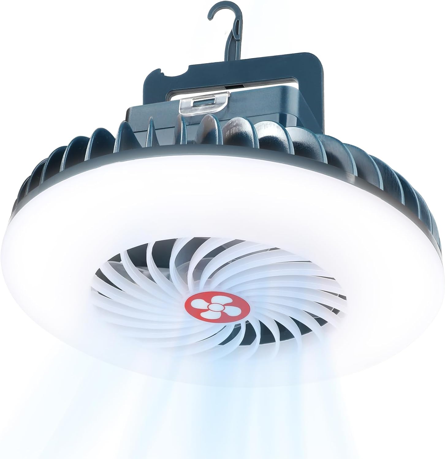 2-in-1 Campinglampe Mit Ventilator, Tragbarer Tischventilator Mit Led-licht. Für Den Innen- Und Außenbereich Geeignet.