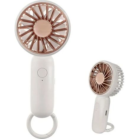 Neuer Taschenventilator, Tragbarer Mini-karabiner, Tragbarer Usb-ladeventilator (weiß)