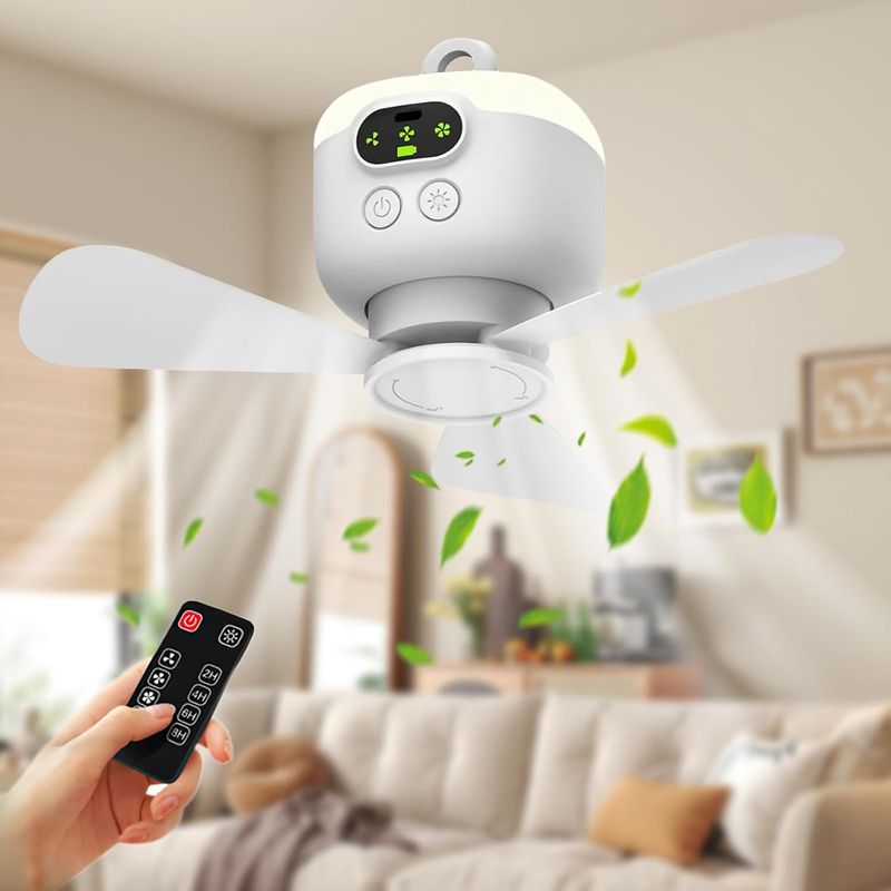 Deckenventilator Mit Dimmbarer Led-beleuchtung, E27-fassung, 3 Leisen Flügeln, 4 Geschwindigkeitsstufen, Inklusive Fernbedienung – Ideal Für Wohn-/schlafzimmer