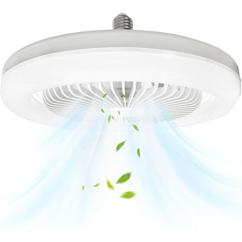 10-zoll-deckenventilator – Leiser Motor, 3 Geschwindigkeitsstufen, 6500k Kaltweißes Led-licht – Schnelle Installation