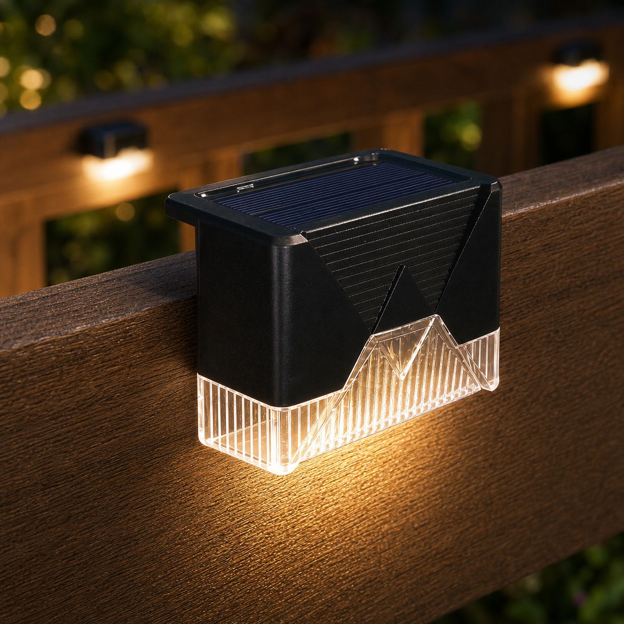 Wasserdichte Led-solartreppenleuchte, Automatische Dämmerungsschaltung, Robustes Abs-gehäuse, Weißes/warmweißes/farbiges Licht, Für Garten Und Terrasse