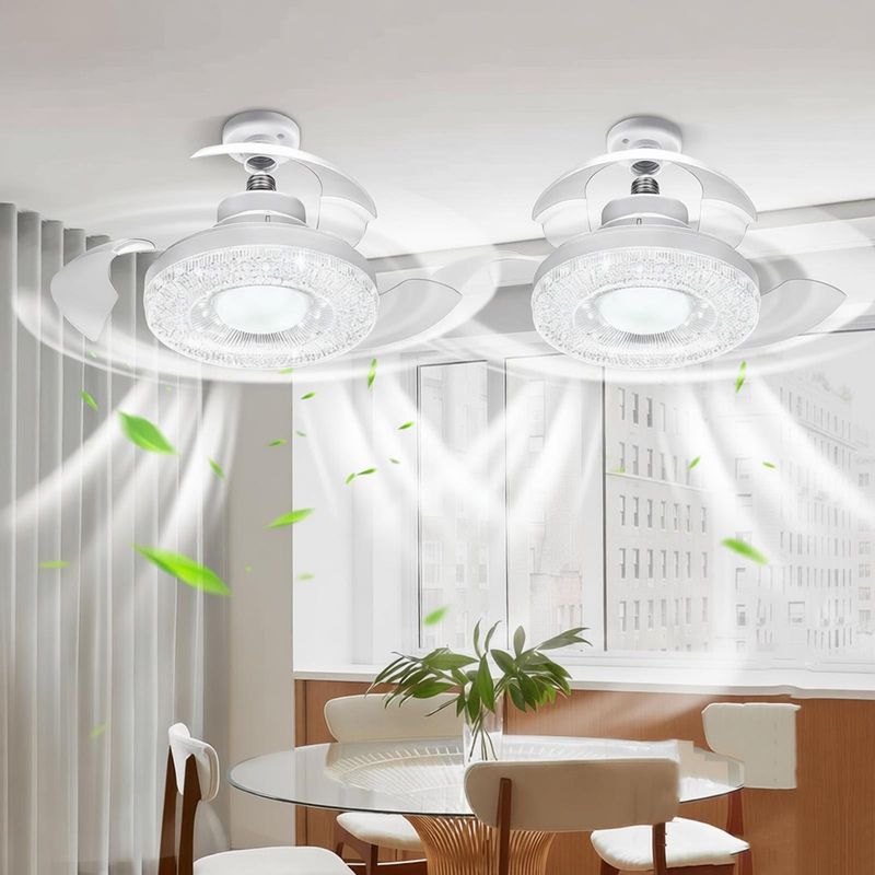Moderner Deckenventilator Mit Integrierter Led-beleuchtung – 2-teilig, Leises Und Elegantes Design, Inklusive Fernbedienung Und Steckdose