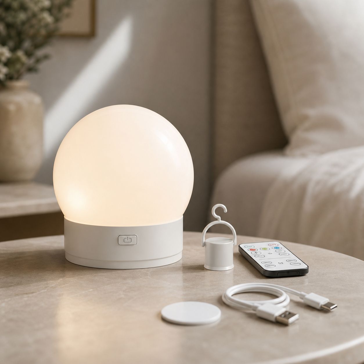E27 Rgb-led-lampe, Wiederaufladbar, 1800 Mah, Dimmbares Weißes Und Farbiges Licht, Magnetisch Mit Fernbedienung, Ideal Für Stimmungsvolles Ambiente