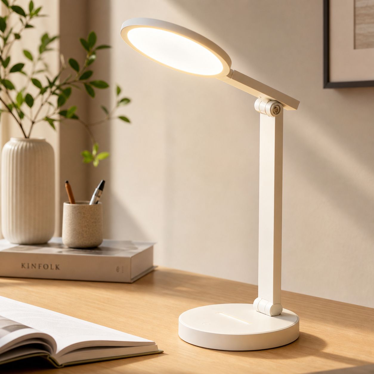 Faltbare Led-leselampe, 40 Leds, 10 Helligkeitsstufen, Flimmerfrei, Usb-aufladbar, Rutschfester Standfuß, Abs+pc