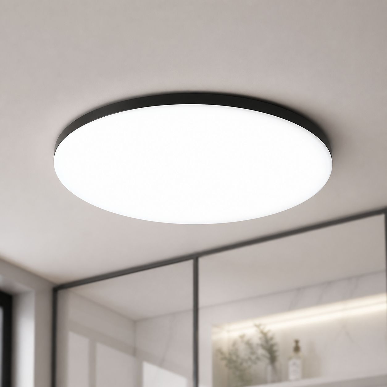 37,5 Cm Ultradünne, Wasserdichte Led-deckenleuchte, Staubdicht, Feuchtigkeitsbeständig, Insektensicher, 3-farbiges Licht, Schwer Entflammbares Pp, Für Bad Und Küche