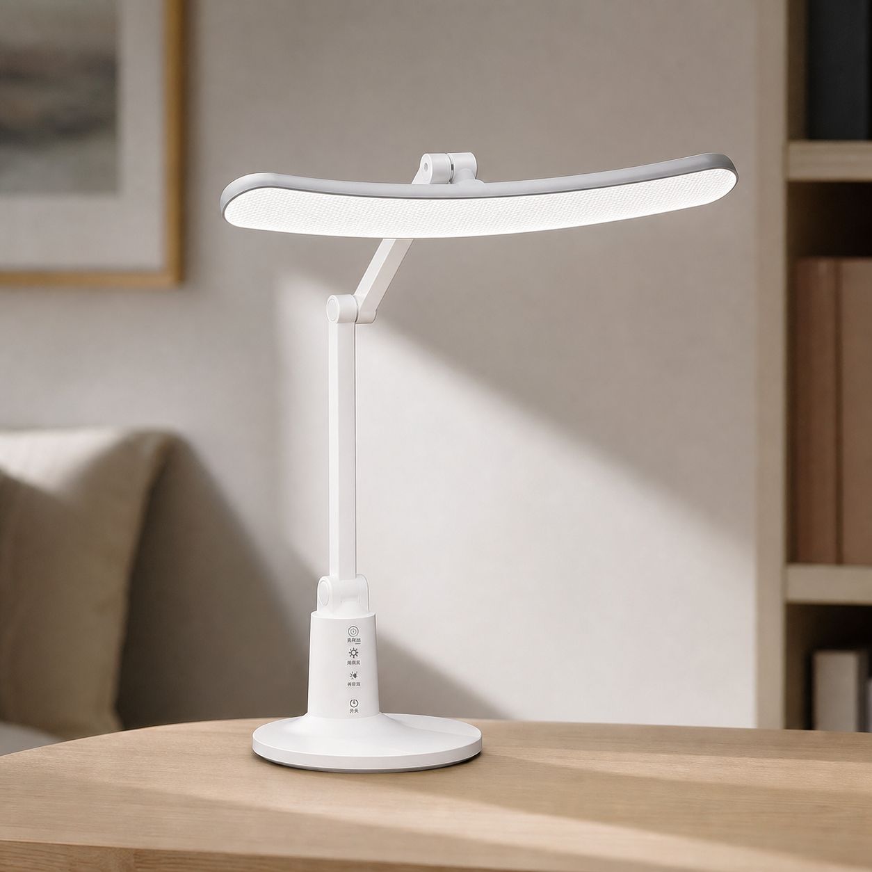 Wiederaufladbare Led-schreibtischlampe, Augenschutz Ra≥95, 3 Farbtemperaturen, Faltbar, Typ-c-anschluss, 12 Stunden Akkulaufzeit