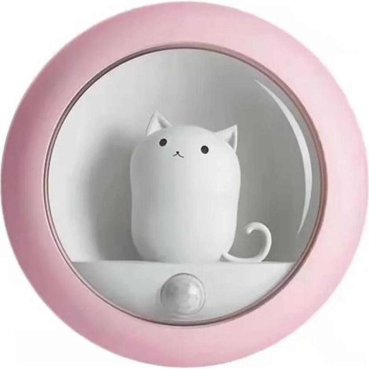 Kleine Wiederaufladbare Lampe In Chat-form Mit Bewegungsmelder Und Led-licht Für Das Haus, Die Schränke Und Die Rolltreppenaucun Câblage Nécessaire.