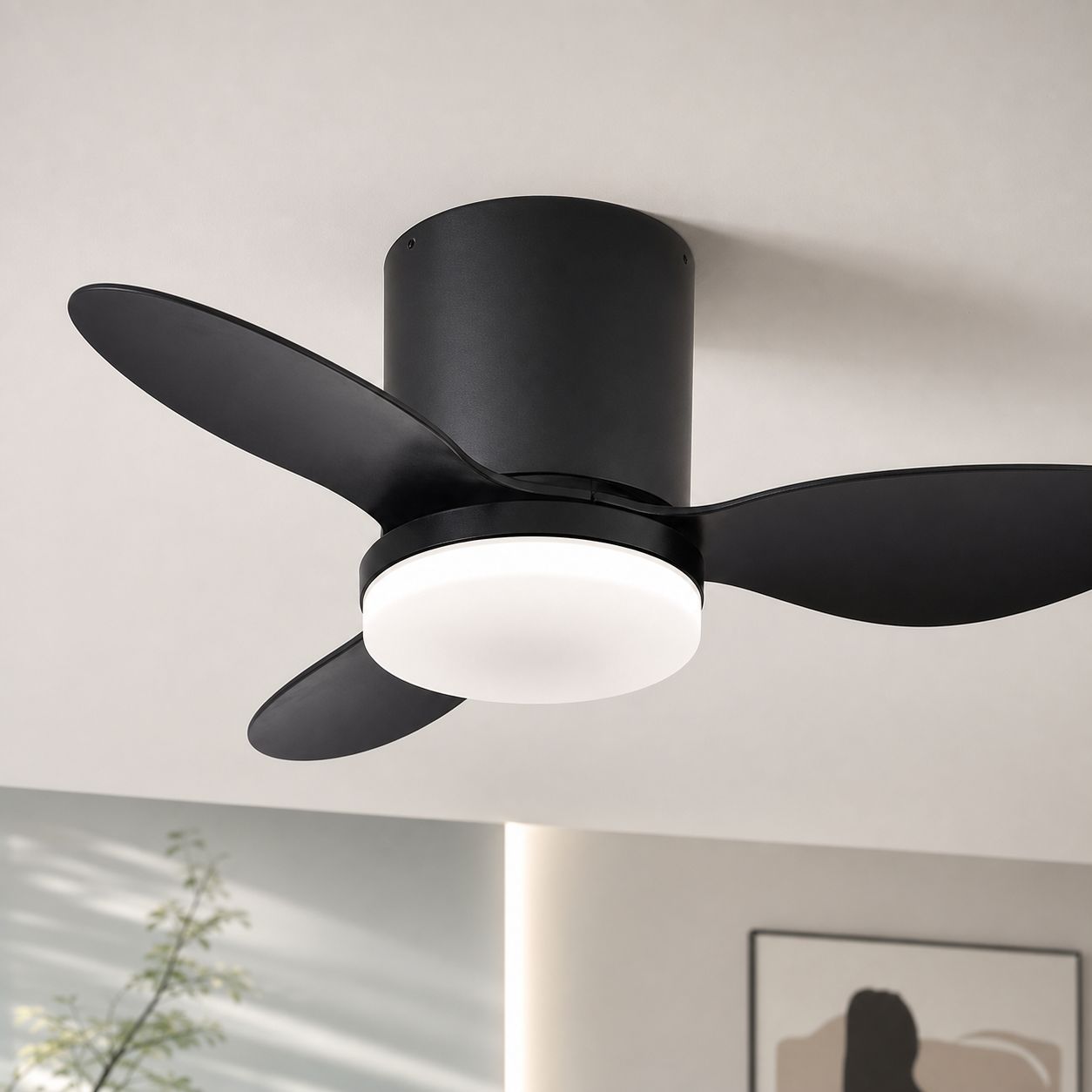 Deckenventilator Mit Led-beleuchtung, Leisem Kupfermotor, 63,5 Cm Durchmesser, Fernbedienung Und App-steuerung, 6 Geschwindigkeitsstufen, Dimmbar