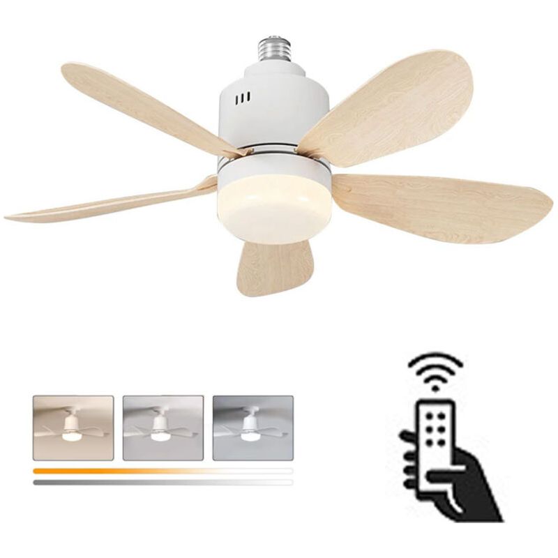 52,5 Cm Deckenventilator Mit Integrierter Led-beleuchtung Und Intelligenter Fernbedienung – Ventilator- Und Beleuchtungsfunktion