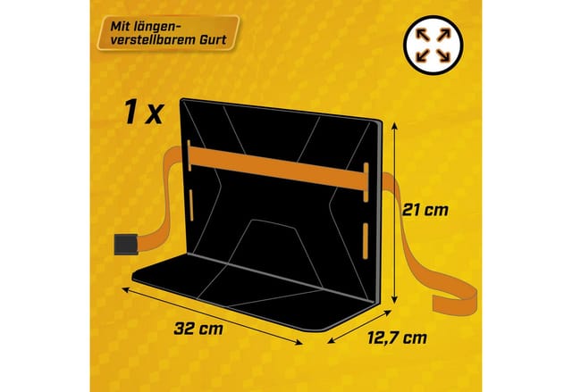 Carcomfort - Kofferraum Ordnungshelfer FastFix l, Ladungshilfe mit Gurt schwarz/orange