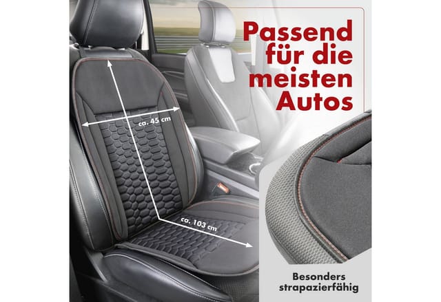 Walser - pkw Sitzauflage Valtteri, Auto-Sitzaufleger schwarz/rot