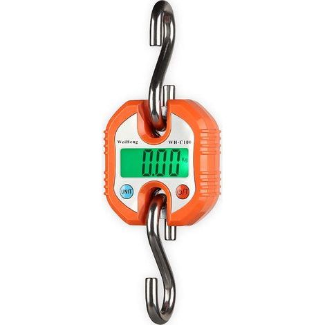 Pèse-bagages Numérique - 3 Unités De Mesure - Valeur En Deux Parties (0-100 Kg/50 G, 100-150 Kg/100 G, Orange)