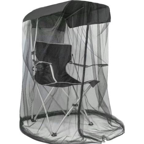 Moustiquaire Pour Chaise Jardin, Anti-insectes, Fermeture Éclair, Imperméable, Anti-uv, Portable Pour Pêche, Camping, Rando, Voyage - 205x150x205cm, Gris