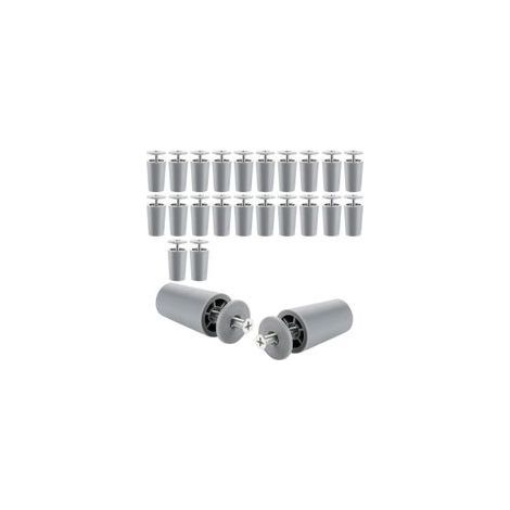 Lot De 24 Butoirs De Volet Roulant Gris - 40 Mm De Long - 40 Mm De Long - Butée De Volet Roulant Avec Poids - Butée Pour Volet Roulant - Pièces De Rechange Pour Volet Roulant - Vis Et Disque