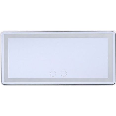 Miroir Cosmétique De Voiture, Sundiguer, Éclairage Led, Rechargeable, Réglable En Trois Couleurs, Matériau Abs/verre/élastique, Noir