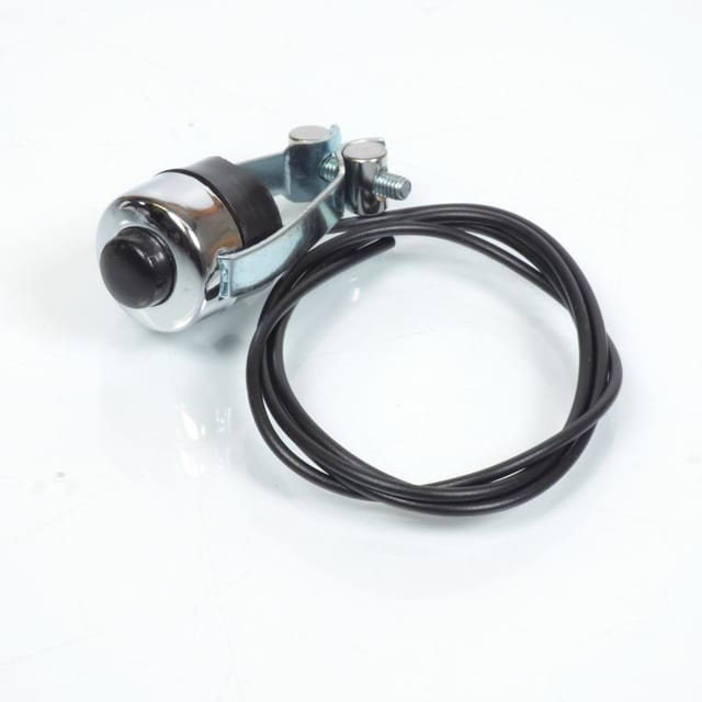 Verchromter Druckknopf zur Erdung des Lenkers 22mm Motorrad