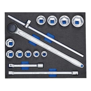 Steckschlüssel-Sortiment 3/4 in Check-Tool-Modul, 14-tlg. - Gedore