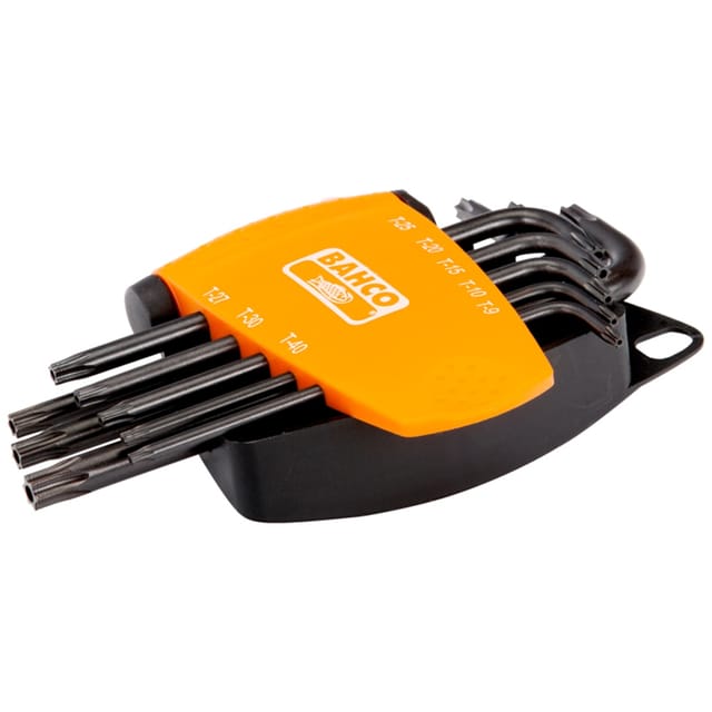 Bahco TORX TR (Tamper Resistant) Winkelschraubendreher-Satz, phosphatiert - 8-tlg.