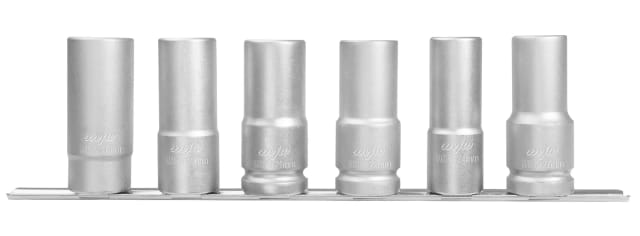 Steckschlüsselsatz 3/4" 6-kant LANG 17-27mm auf Schiene