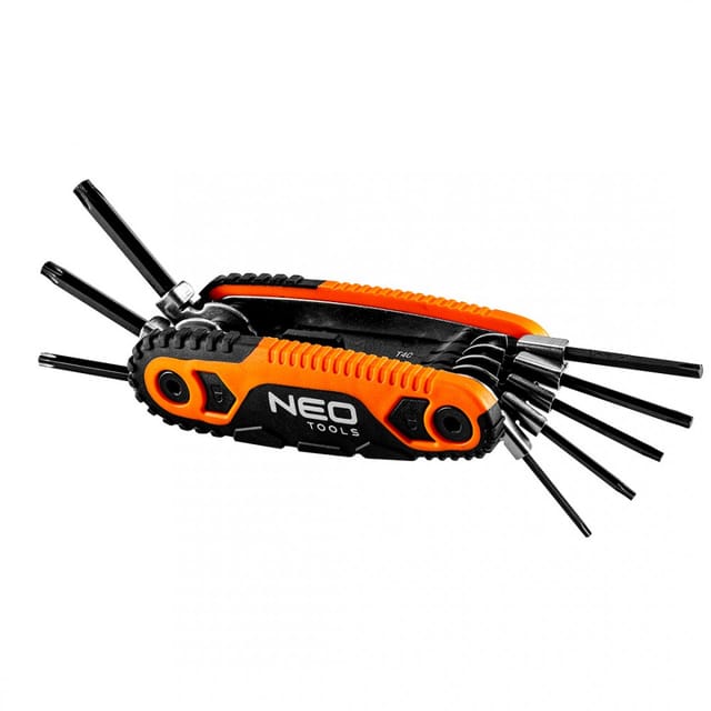 NEO Torx-Schlüssel mit Griff - 8 Stück, T9-T40 - ideal für Präzisionsarbeiten