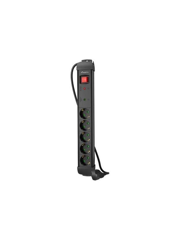 SP1-05F-0500-BK Mehrfachsockel 5 m 5 Steckdosen ac Indoor Schwarz - Lanberg