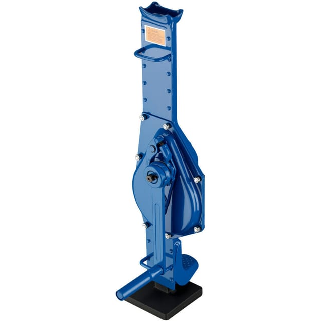 Wiltec Stahlwinde 3000 kg mit Bauhöhe 725 mm, 350 mm Hubhöhe, Robuste Zahnstangenwinde, Hubwinde mit 2 Ansätzen, Stockwinde