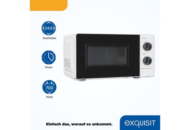 Exquisit MW950-070 Solo-Mikrowelle weiß