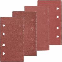 Packung Mit 60 Schleifblättern Für Glas, 5 Löcher, Schleifpapier Körnung 40 Bis 800, Ideal Zum Schleifen, Polieren Und Entrosten Von Holz Und Metall