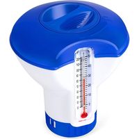 Schwimmender Chlordosierer Mit Thermometer, 5-zoll-automatikdosierer Für Schwimmbad, Spa Und Teich