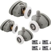23-mm-schiebetürrollen Für Duschen, 4er-set Edelstahlrollen, Für 9–12 Mm Dickes Glas, Geräuschlose Ersatzteile