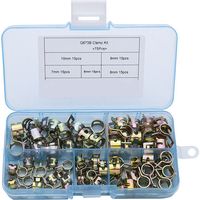 Packung Mit 75 Federschlauchschellen Für Leitungen, Kraftstoff- Und Wasserleitungen. Robuste Metallbefestigungen Für Druckluftleitungen Und Schläuche.