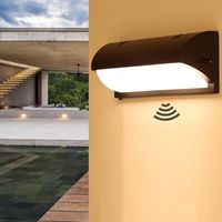 18w Ip65 Außenwandleuchte Mit Radarsensor, Warmweiße 3000k Led-leuchte Für Garten, Terrasse, Garage Und Einfahrt