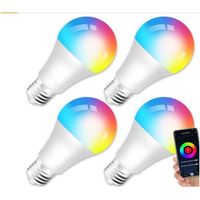 E27 10w Smart-led-lampe Mit Wlan, Rgb+cct, 2000k–4000k, Kein Hub Erforderlich, Kompatibel Mit Alexa Und Google Home, Mehrfarbig