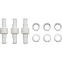 Set Mit 3 Kugelgelagerten Drehgelenkschläuchen D20 Für Poolreiniger, Ersatzteil Kompatibel Mit Den Modellen 180, 280, 380 Und 3900, Weiß