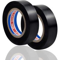 Packung Mit 2 Rollen Schwarzem Pvc-isolierband, 16 Mm X 6 M, Hochtemperaturbeständig, Langlebiger Elektrischer Klebstoff Für Reparaturen