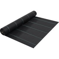 Schwarzes 2x5m Polypropylen-unkrautvlies, Uv-beständige Unkrautschutzplane Für Garten Und Gemüsebeet