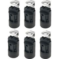 E14-sockel Aus Schwarzem Thermoplast Für Flammenbirne, Höhe 52 Mm, 1/8"-ips-hickey-gewinde