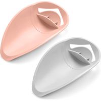 2 Silikon-wasserhahnverlängerungen Für Kinder, Küchen- Und Badezimmerspülbeckenverlängerung, Handwaschhilfe, Rosa Und Grau