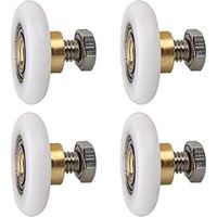 Set Mit 4 Duschtürrollen 27 Mm, Ersatzrollen Für Schiebeduschkabinen, Leise Und Langlebige Rollen