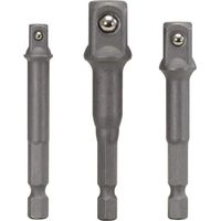Set Mit 3 Sechskant-steckschlüsseladaptern 1/4", 3/8", 1/2" Für Steckschlüssel Und Bits