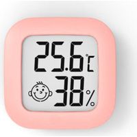 Hochpräzises Digitales Innenthermometer Mit Hygrometer, Komfortanzeige, Kompaktem 4,3-cm-lcd-display, Rosa