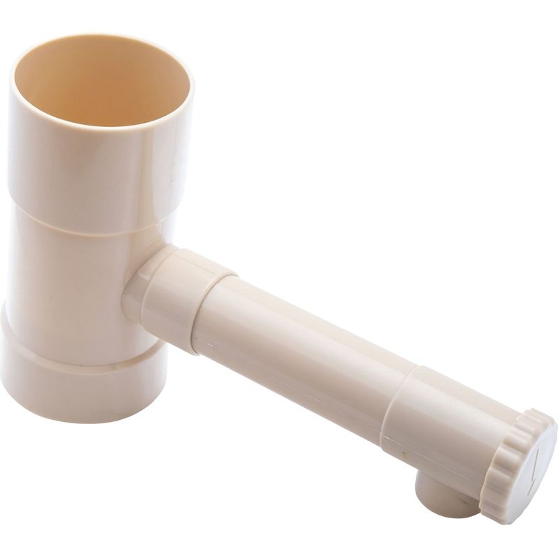 Regenwassersammler Aus Sandfarbenem Pvc, 80 Mm Durchmesser, 19 Cm Rohrlänge, Kompatibel Mit Standardsystemen, Einfache Dachrinnenmontage