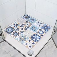 Rutschfeste Duschmatte 60 X 40 Cm Aus Komfortablem Pvc-luffa Mit Abflusslöchern, Quadratisches Sicherheitsdesign Für Das Badezimmer