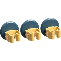 Set Mit 3 Wandhalterungen Für Besen Und Mopp, Bohrfreie Aufbewahrungsclips, Selbstklebende Reinigungsorganizer Für Küche Und Bad