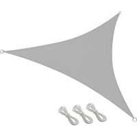 Dreieckiges Sonnensegel 3x3x3m Grau, Wasserdicht Und Uv-beständig Für Garten, Terrasse, Balkon, Wetterfest