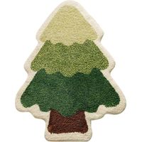Grüne Badematte Mit Weihnachtsbaum-motiv, Saugfähig Und Rutschfest, Weich Und Dick Für Bad Oder Wohnzimmer, Waschbar Und Strapazierfähig