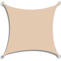 Rechteckiges Sonnensegel 2,5 X 3 M, Hellgelb, Wasserdichtes Oxford-polyester, 95 % Uv-schutz, Für Garten, Terrasse, Balkon, Camping
