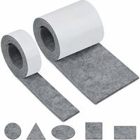 Set Mit 2 Rollen Rutschfestem Klebefilz, 100 X 10 Cm Und 100 X 2 Cm, Möbelschutz Für Tisch-, Stuhl- Und Sofabeine, Zuschnitt Inklusive