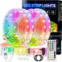 20 M Rgb 5050 Led-streifen-set Mit 44-tasten-fernbedienung, Farbwechselnder Lichtstreifen Für Die Dekoration Von Wohn- Und Schlafzimmerräumen